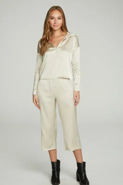Cheap Cropped Wide Leg Culotte Women Bottoms