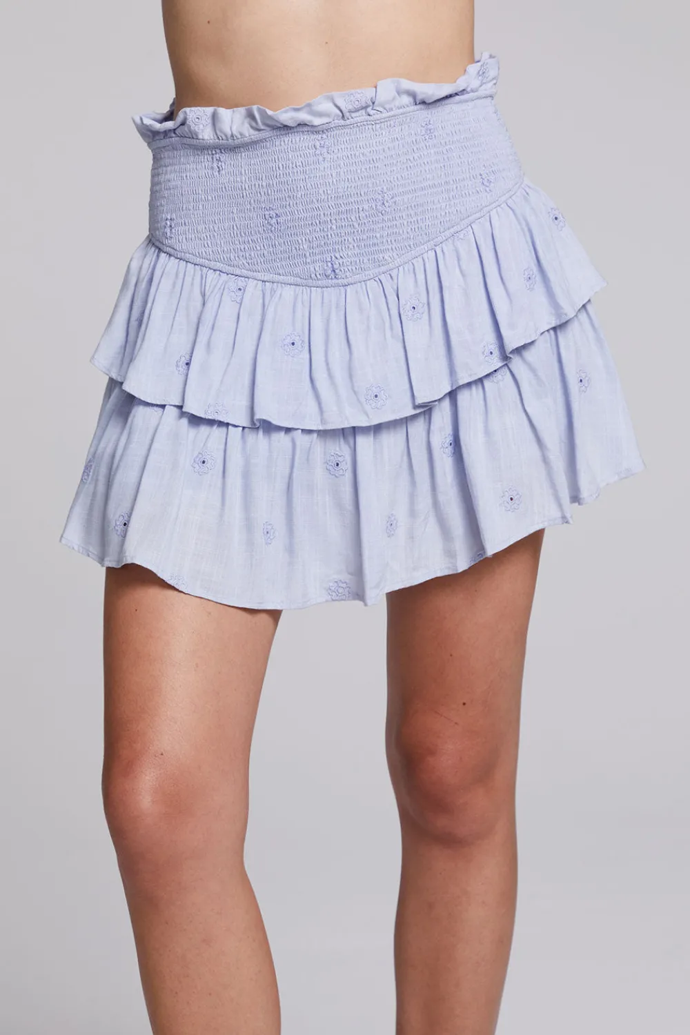 Discount Cruz Faded Denim Blue Mini Skirt Women Loungewear|Bottoms