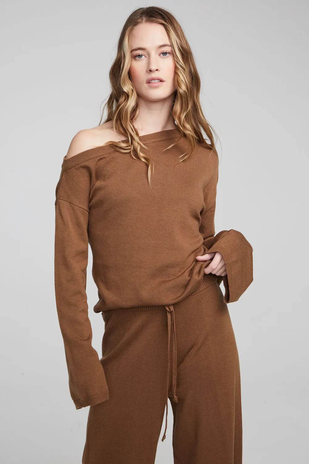 Shop Dani Deep Taupe Long Sleeve Women Loungewear