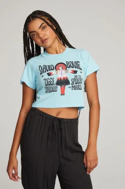 Clearance David Bowie Ziggy Stardust Crop Tee Women Loungewear|Music