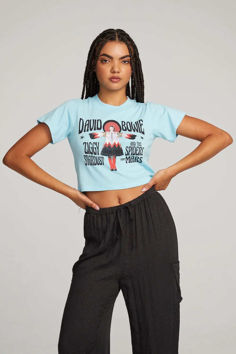 Clearance David Bowie Ziggy Stardust Crop Tee Women Loungewear|Music