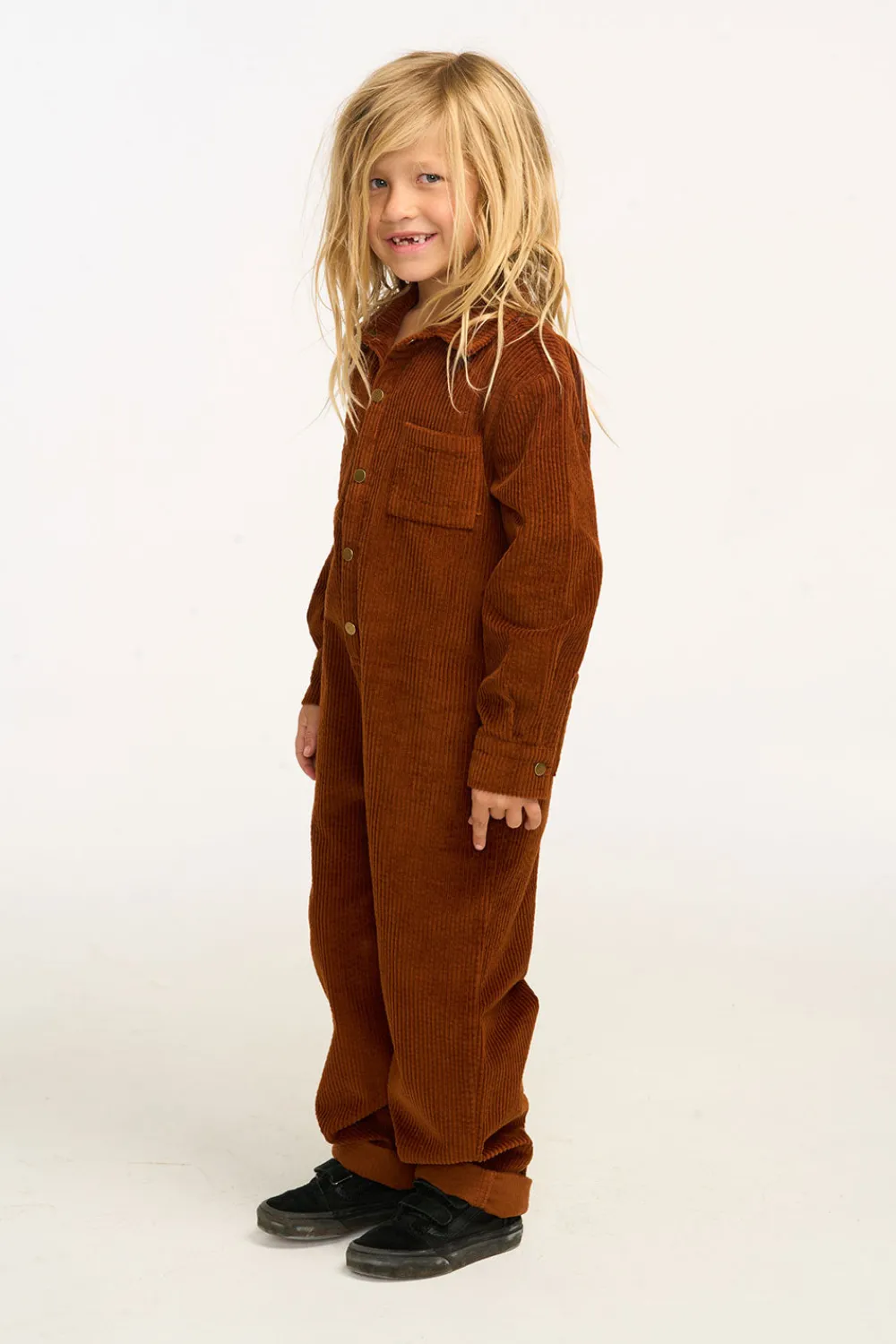 Best David Walnut Brown Corduroy Jumpsuit Kids/BOY Boys