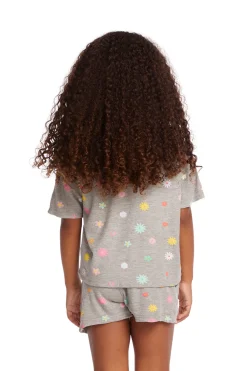 Store Devin Embroidered Flowers Girls Tee Kids Girls