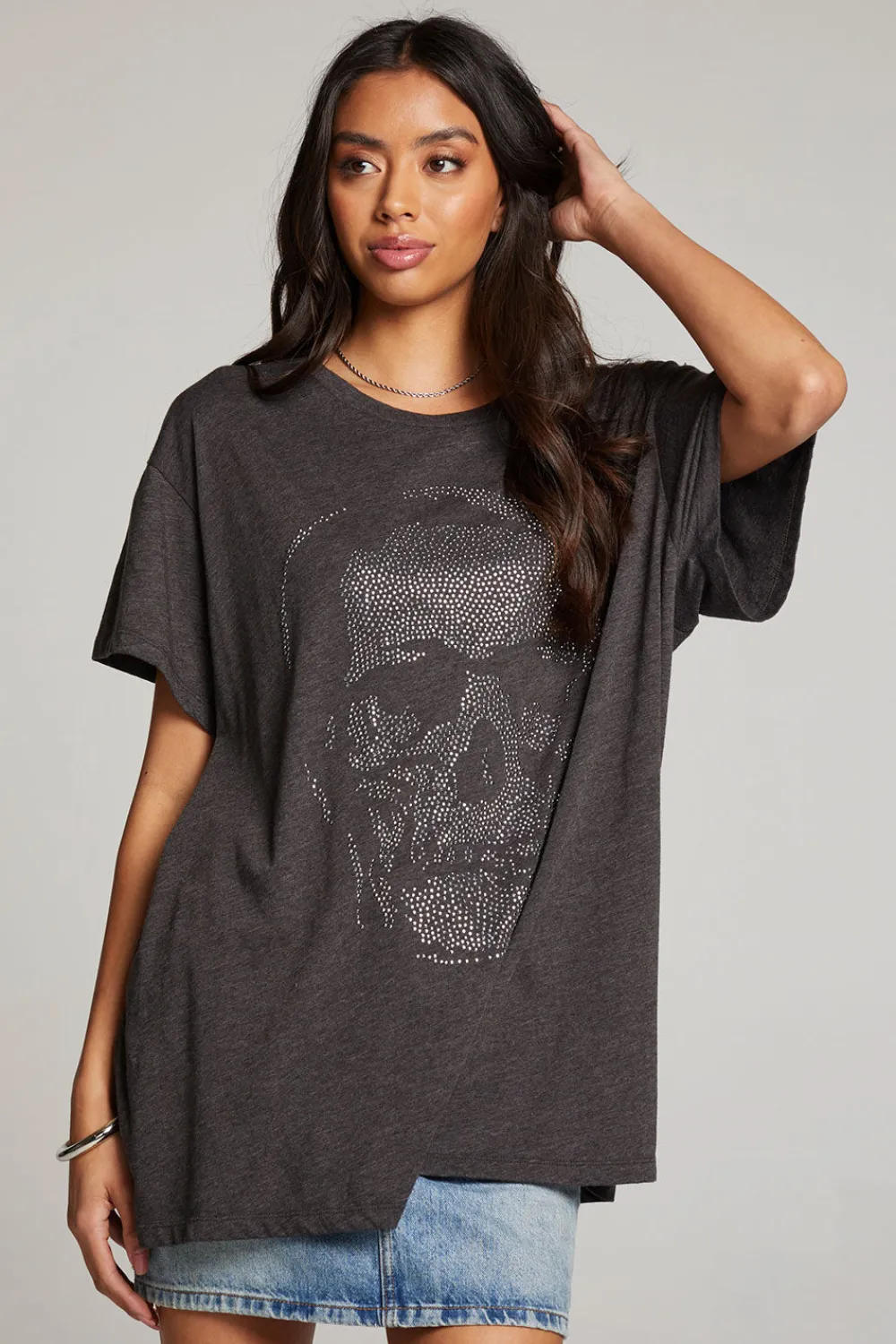 Fashion Diamond Skull Tee Women Loungewear|Graphics