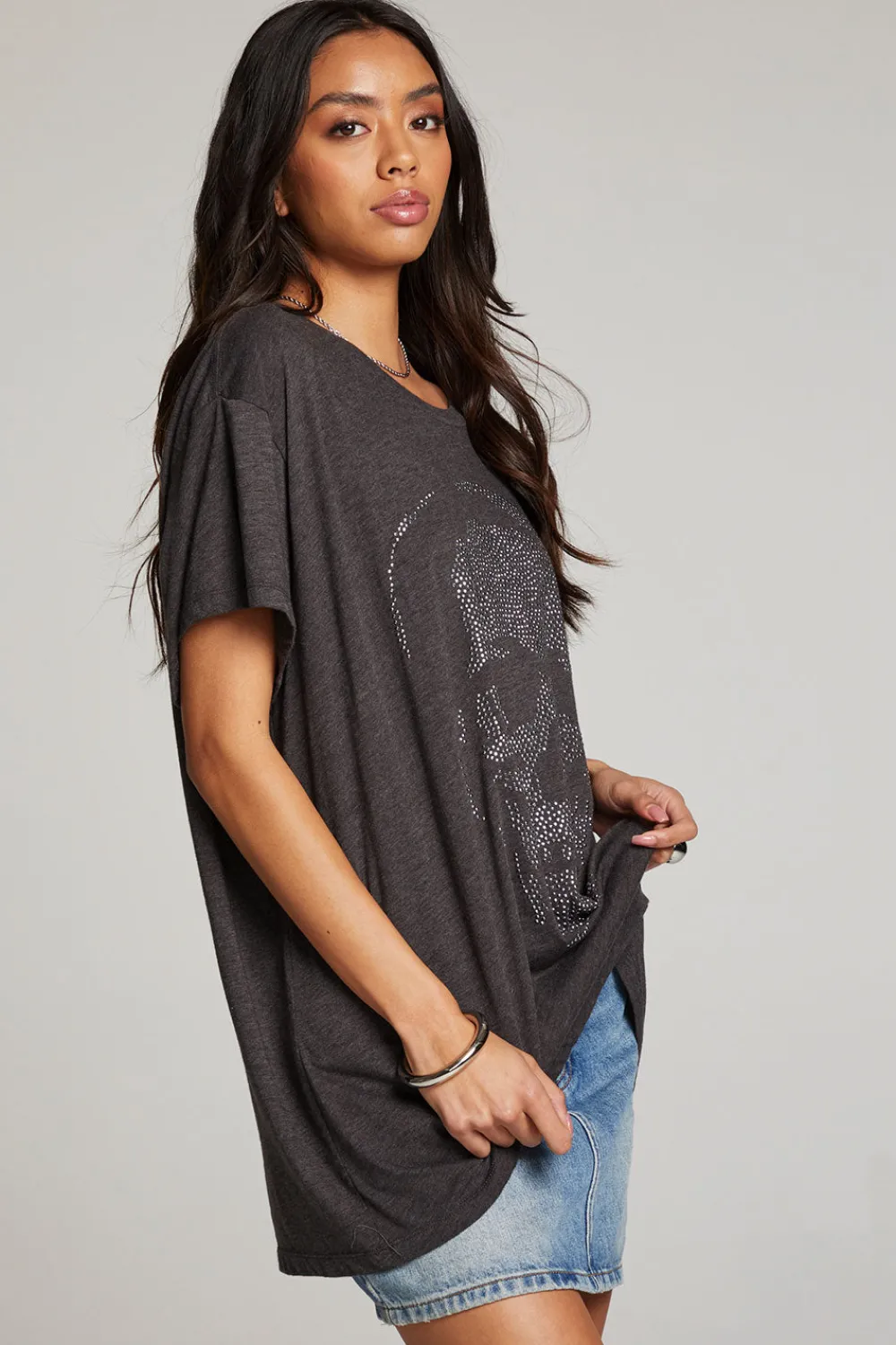 Fashion Diamond Skull Tee Women Loungewear|Graphics