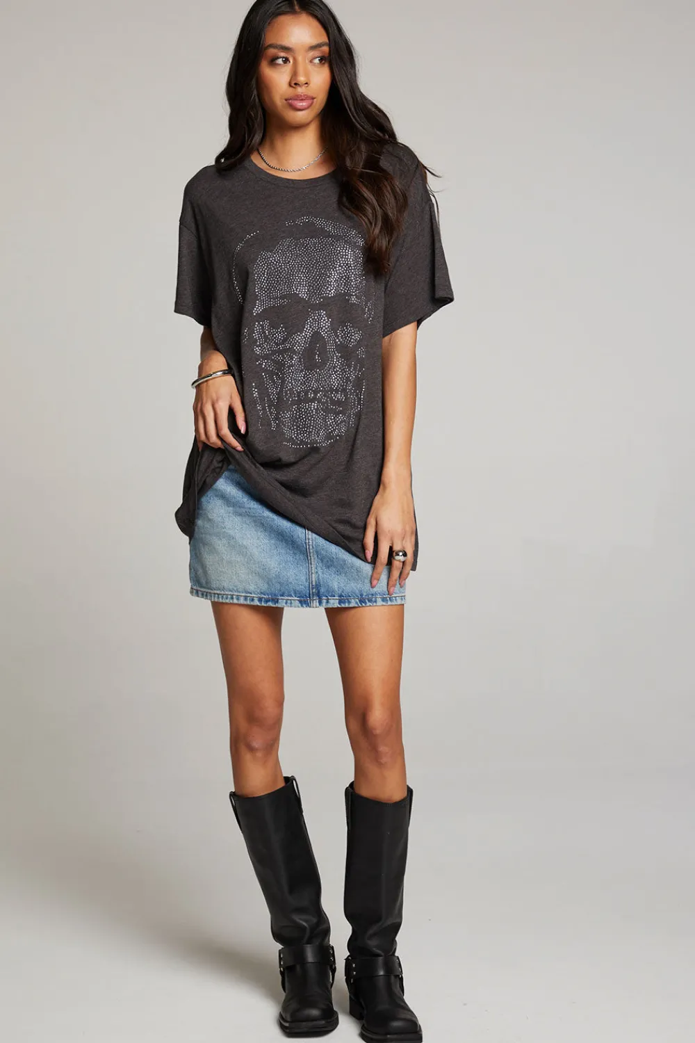 Fashion Diamond Skull Tee Women Loungewear|Graphics