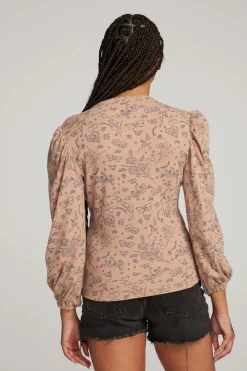 Hot Ditsy Print Long Sleeve Women Loungewear|Graphics