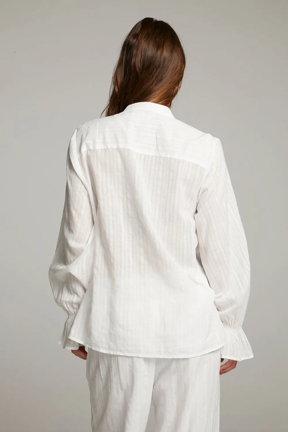 Sale Dolphin White Button Down Women Loungewear|Tops