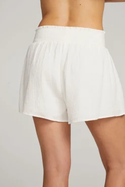 Fashion Electra White Short Women Loungewear|Bottoms
