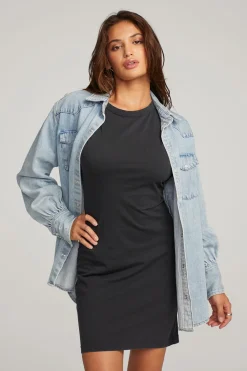 Store Elk Classic Blue Button Down Women Loungewear|Tops