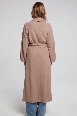 Outlet Evee Warm Taupe Maxi Cardigan Women Outerwear|Loungewear