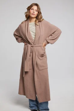 Outlet Evee Warm Taupe Maxi Cardigan Women Outerwear|Loungewear