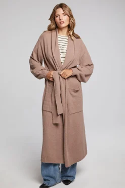 Outlet Evee Warm Taupe Maxi Cardigan Women Outerwear|Loungewear
