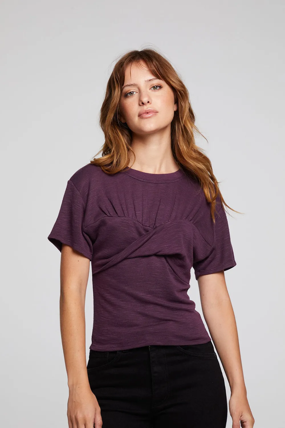 Cheap Evelynn Plum Perfect Tee Women Loungewear|Tops