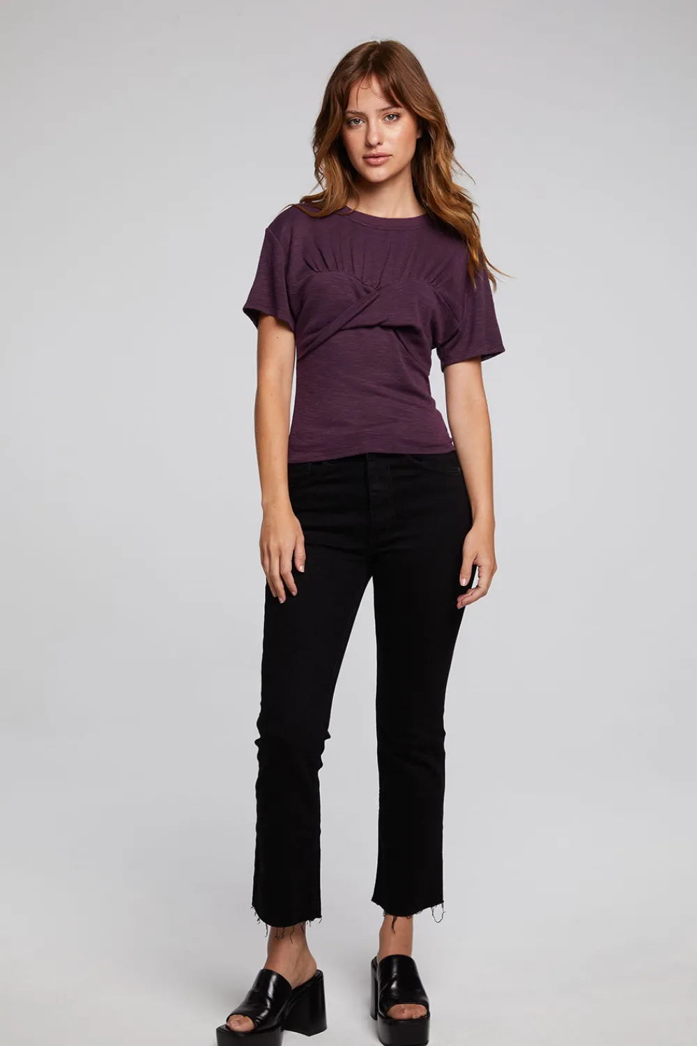 Cheap Evelynn Plum Perfect Tee Women Loungewear|Tops