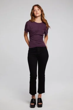 Cheap Evelynn Plum Perfect Tee Women Loungewear|Tops