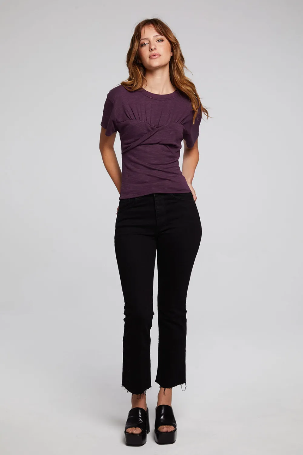 Cheap Evelynn Plum Perfect Tee Women Loungewear|Tops