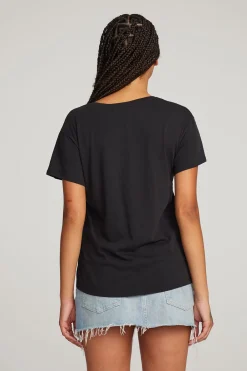 Best Everyday Essential Black V-neck Tee Women Loungewear|Essentials