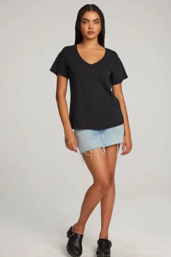 Best Everyday Essential Black V-neck Tee Women Loungewear|Essentials
