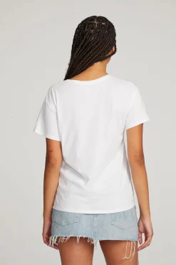 Shop Everyday Essential White V-neck Tee Women Loungewear|Essentials