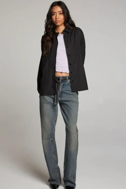Outlet Ezra Licorice Button Up Women Loungewear|Tops