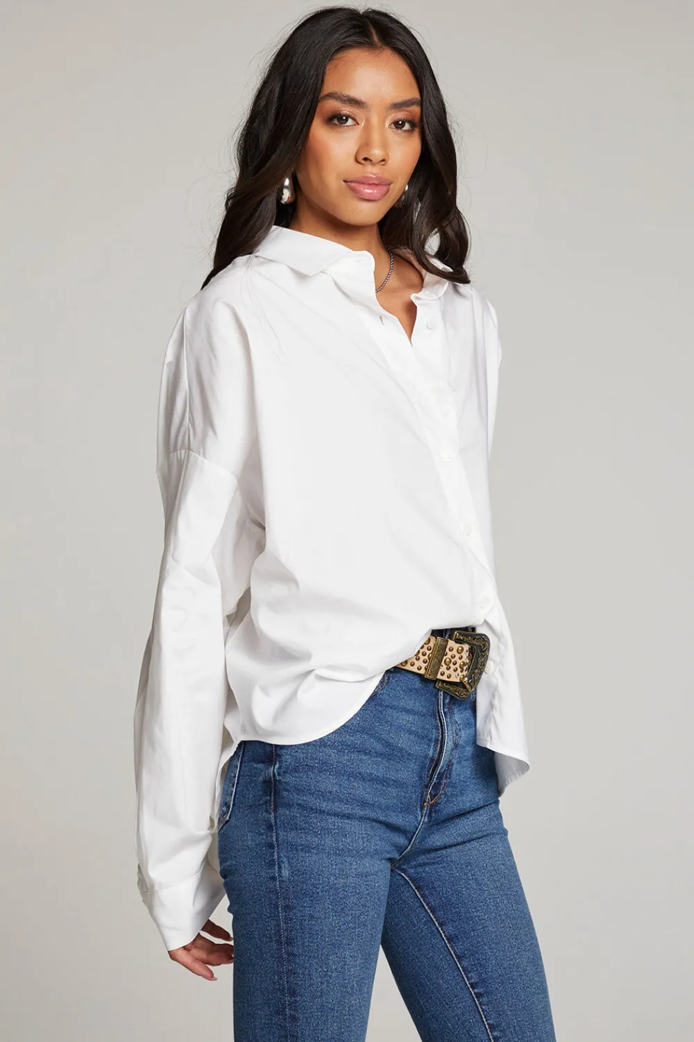 Outlet Ezra White Button Up Women Loungewear|Tops