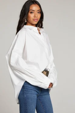 Outlet Ezra White Button Up Women Loungewear|Tops