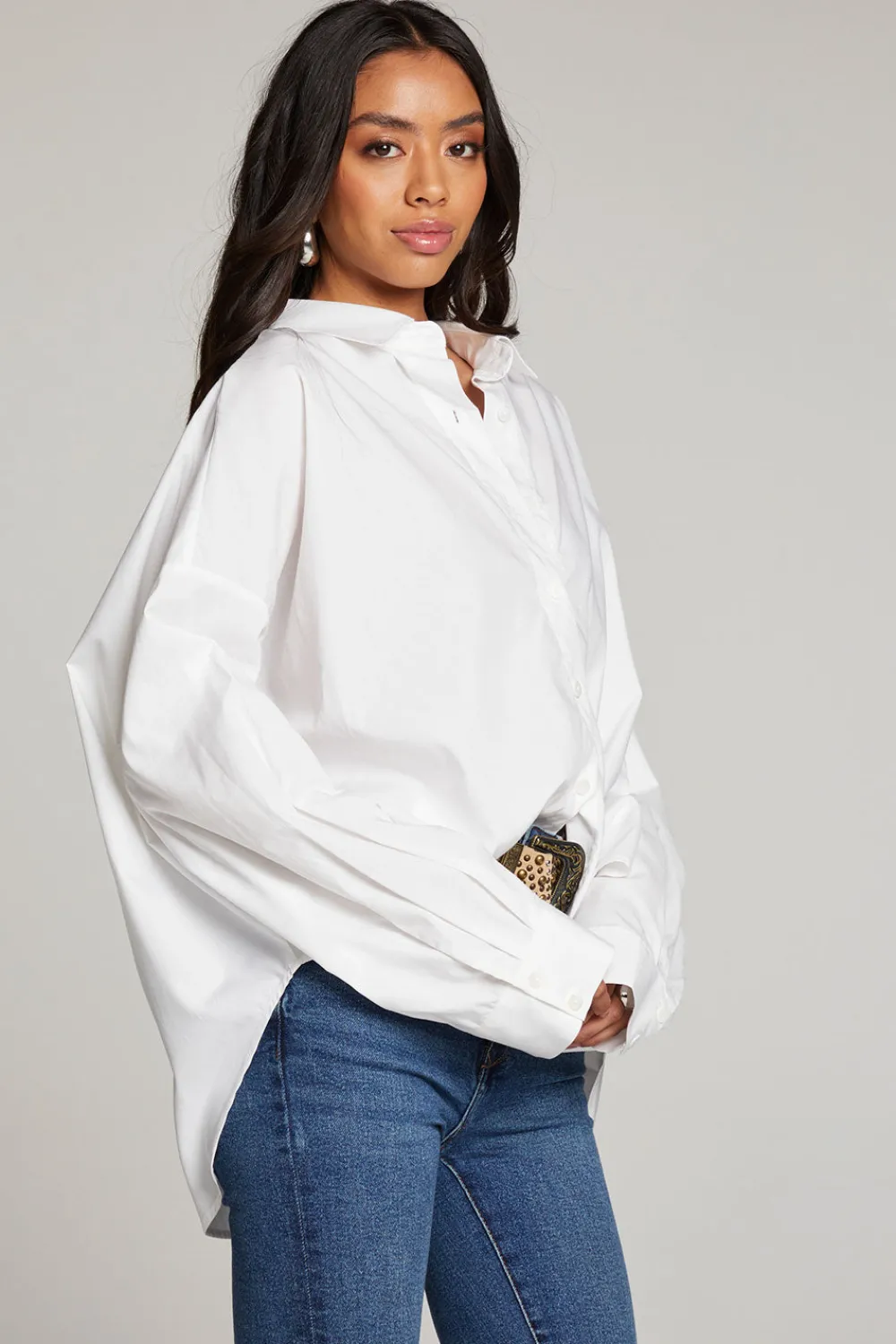 Outlet Ezra White Button Up Women Loungewear|Tops
