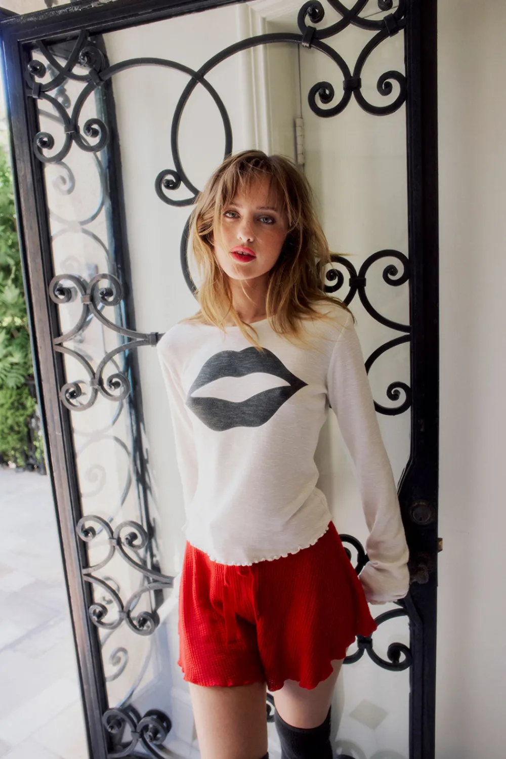 Cheap Fleur Crimson Short Women Loungewear|Bottoms