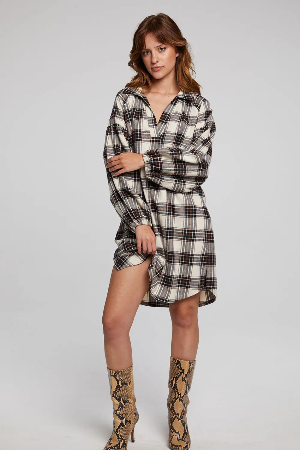 Fashion Folk Americana Plaid Mini Dress Women Loungewear|Dresses