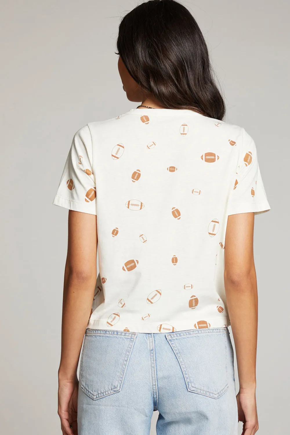 Hot Football Party Embroidery Tee Women Loungewear|Graphics