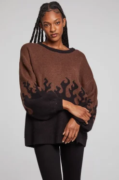 Flash Sale Foxy Sweater Flames Golden Pullover Women Outerwear|Loungewear