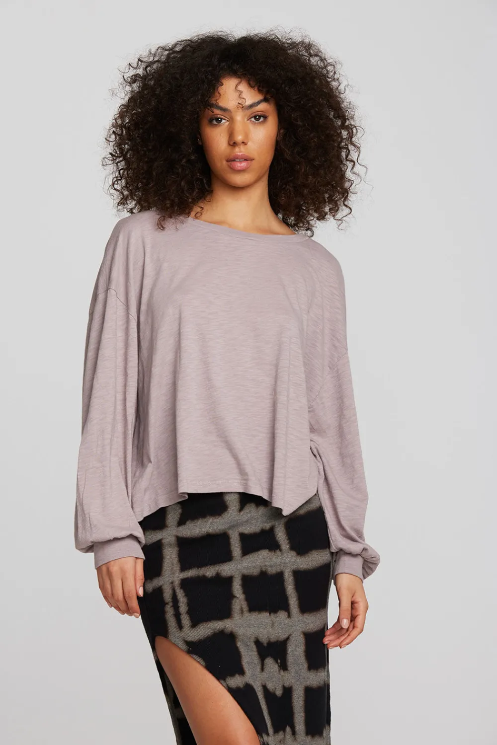 Hot Gauze Jersey Long Sleeve Tee Women Loungewear|Tops