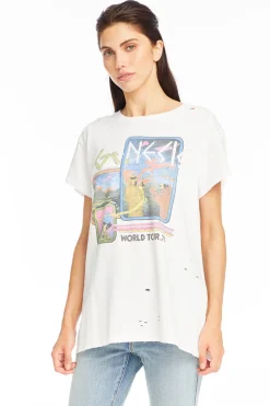 Cheap Genesis - "World Tour '78" Distressed Crew Neck Women Loungewear|Music