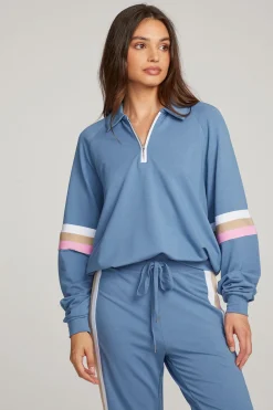 Cheap Gilette Vintage Blue Pullover Women Loungewear|Tops