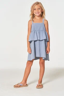 Clearance Girls Coastal Cloth Flouncy Sundress Kids Girls