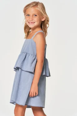 Clearance Girls Coastal Cloth Flouncy Sundress Kids Girls