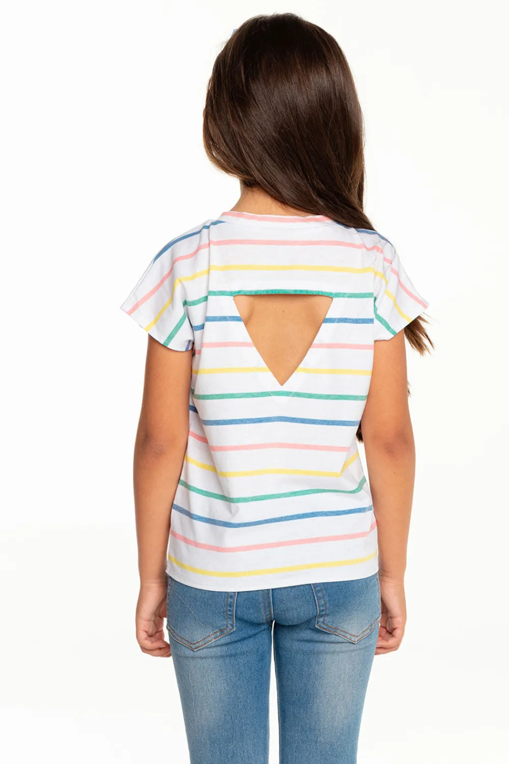 Cheap Girls Recycled Vintage Jersey Cap Sleeve Vent Back Tee Kids Girls