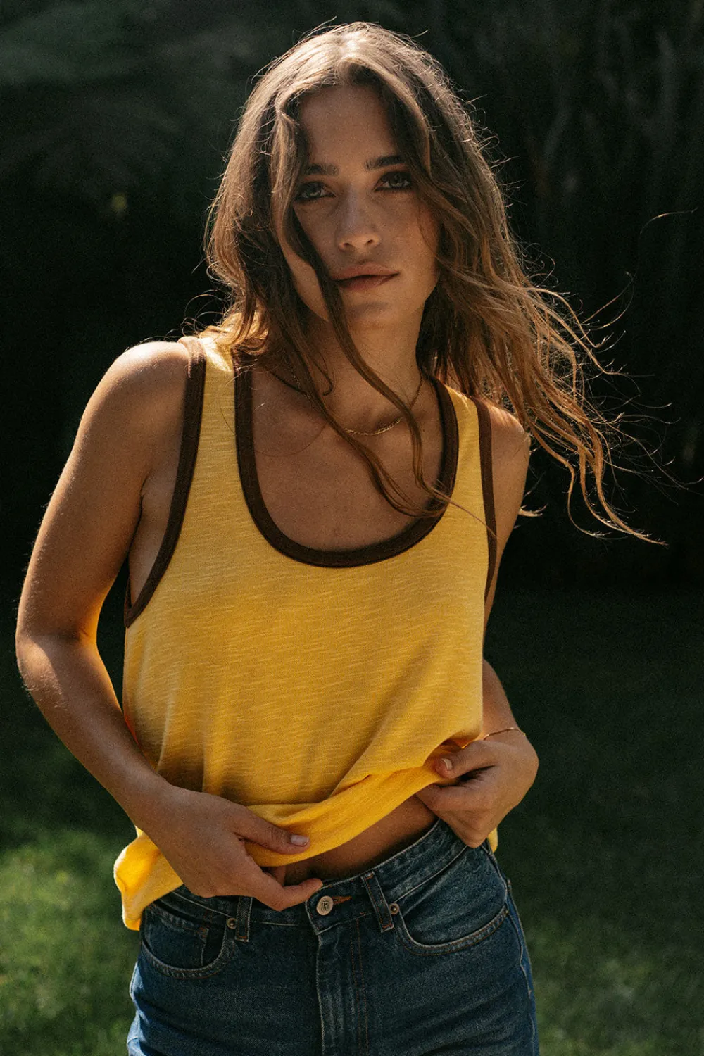 New Gloria Banana Cream Tank Top Women Loungewear|Tops