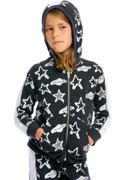 Shop Graffiti Saturn Zip Up Hoodie Kids/BOY Boys