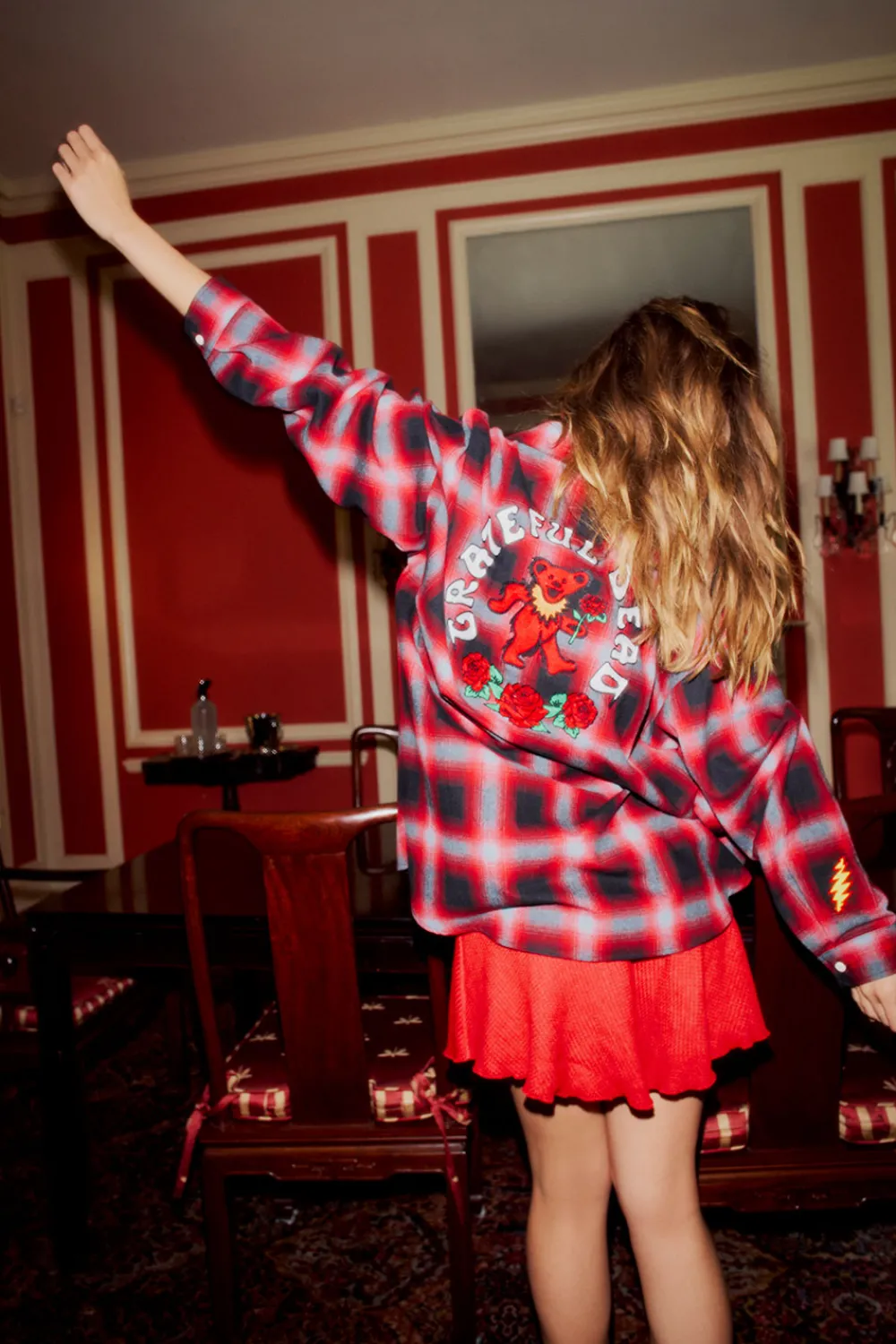 Outlet Grateful Dead Dancing Bear Button Down Flannel Women Loungewear|Music
