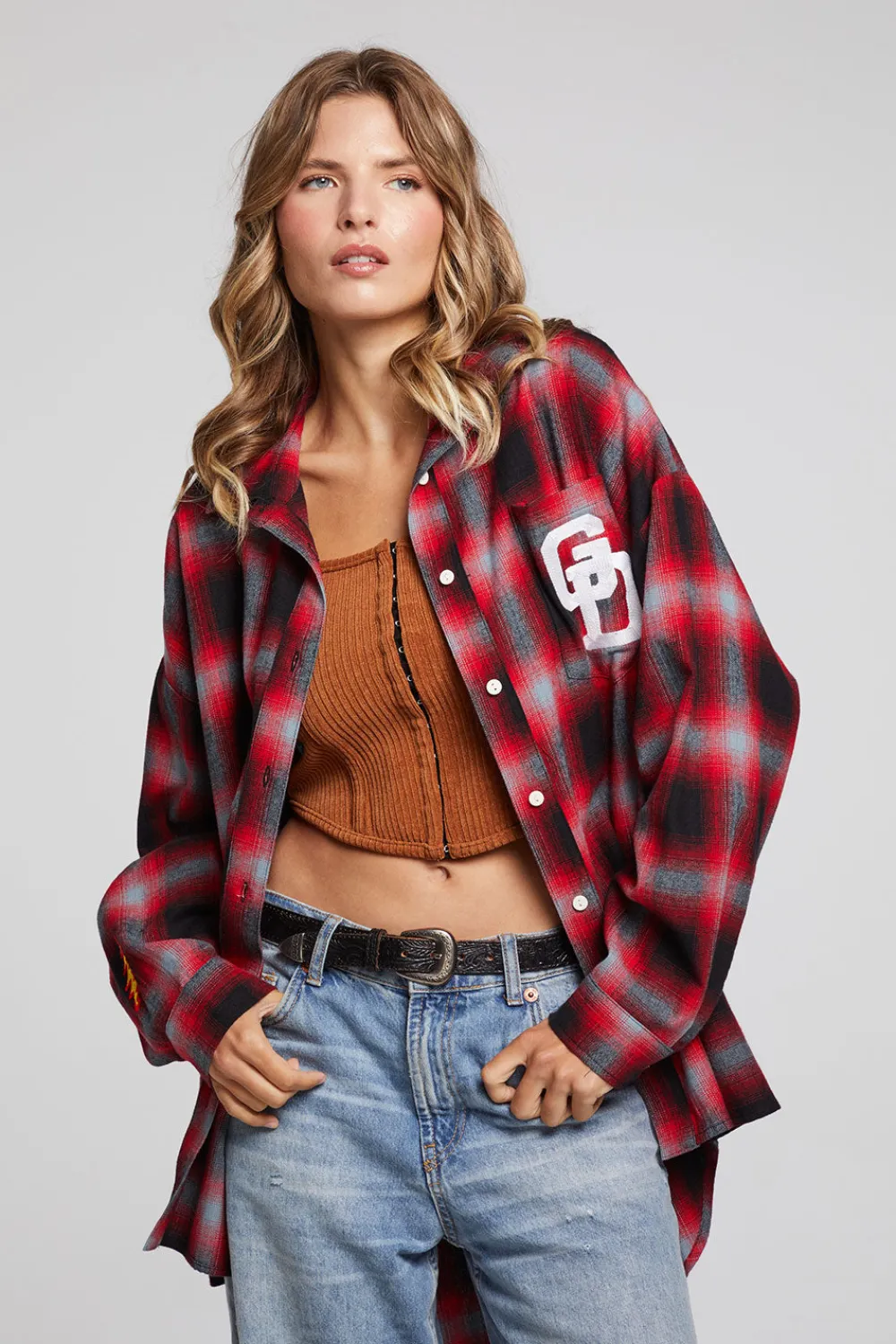 Outlet Grateful Dead Dancing Bear Button Down Flannel Women Loungewear|Music
