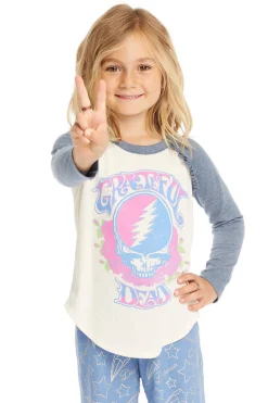 Best Sale Grateful Dead Skull & Roses Baseball Tee Women/Kids Girls|Music