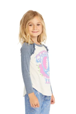 Best Sale Grateful Dead Skull & Roses Baseball Tee Women/Kids Girls|Music