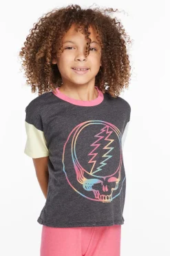 Online Grateful Dead Steal Your Face Rainbow Girls Tee Women/Kids Girls|Music
