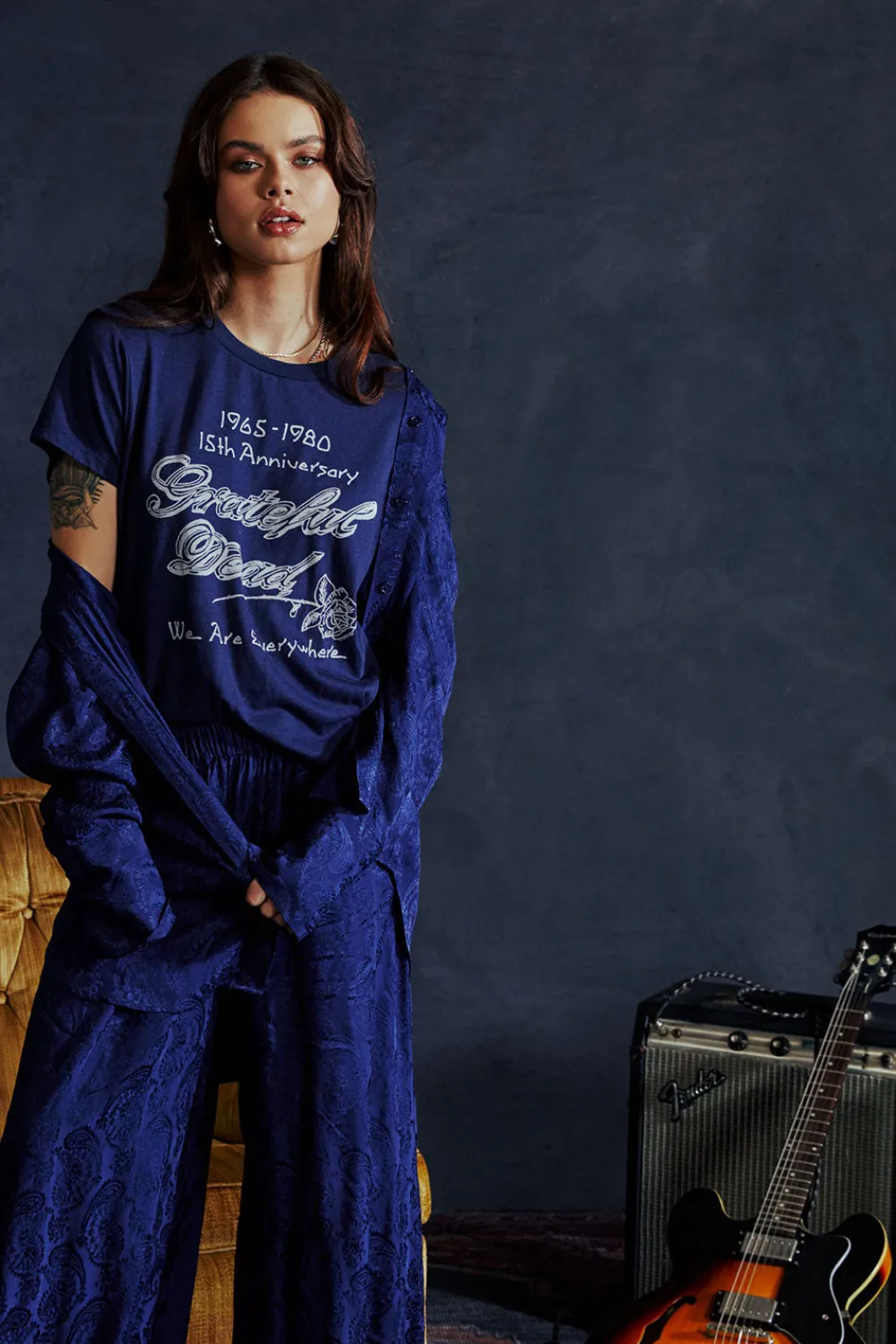 Best Grateful Dead 15th Anniversary Tour Tee Women Loungewear|Music