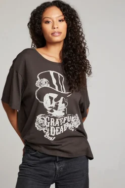 New Grateful Dead Top Hat Skull Tee Women Loungewear|Music