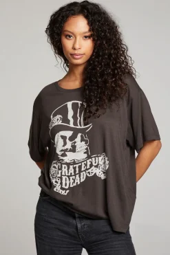 New Grateful Dead Top Hat Skull Tee Women Loungewear|Music