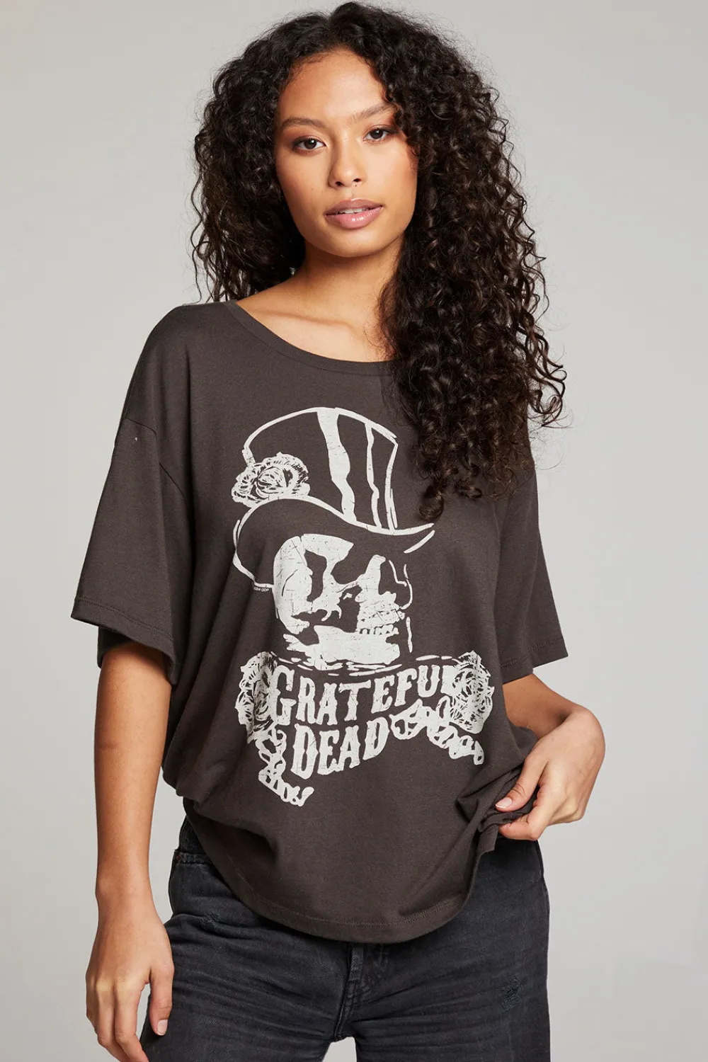 New Grateful Dead Top Hat Skull Tee Women Loungewear|Music