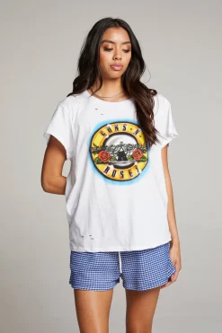 Best Guns N' Roses Classic Logo Tee Women Loungewear|Music